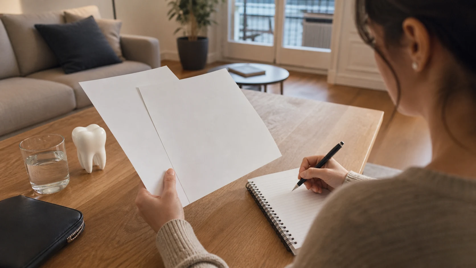 Des documents de consultation, volontairement sans chiffres ni noms lisibles, rappellent qu'un échange et des explications précèdent toute décision.
