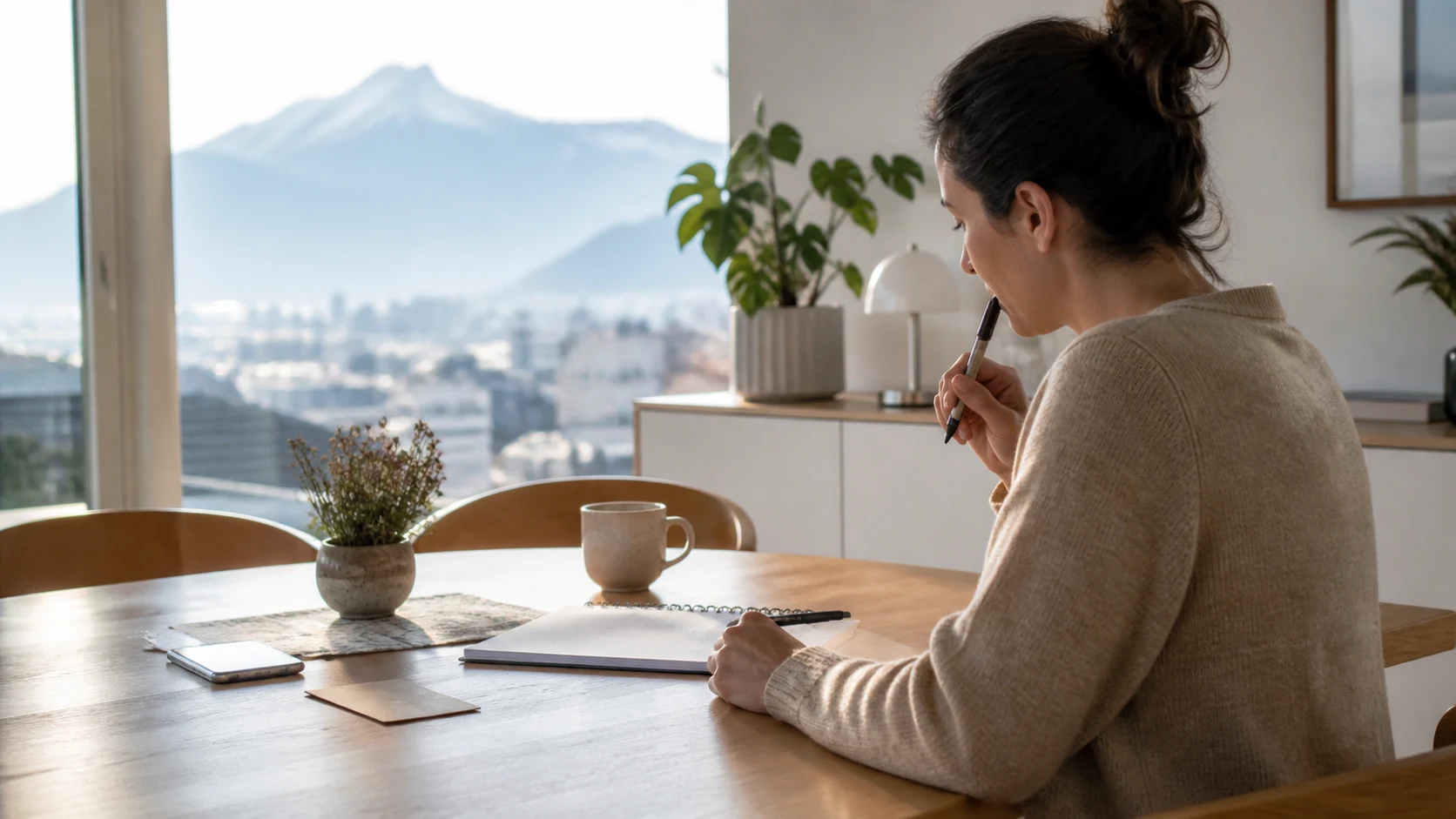 Une personne prépare calmement les informations utiles avant un premier rendez-vous dentaire en Suisse romande.