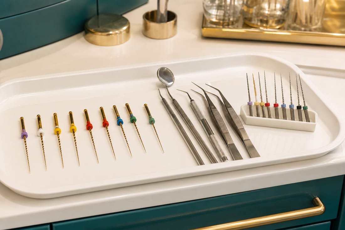 Exemple : instruments d'endodontie