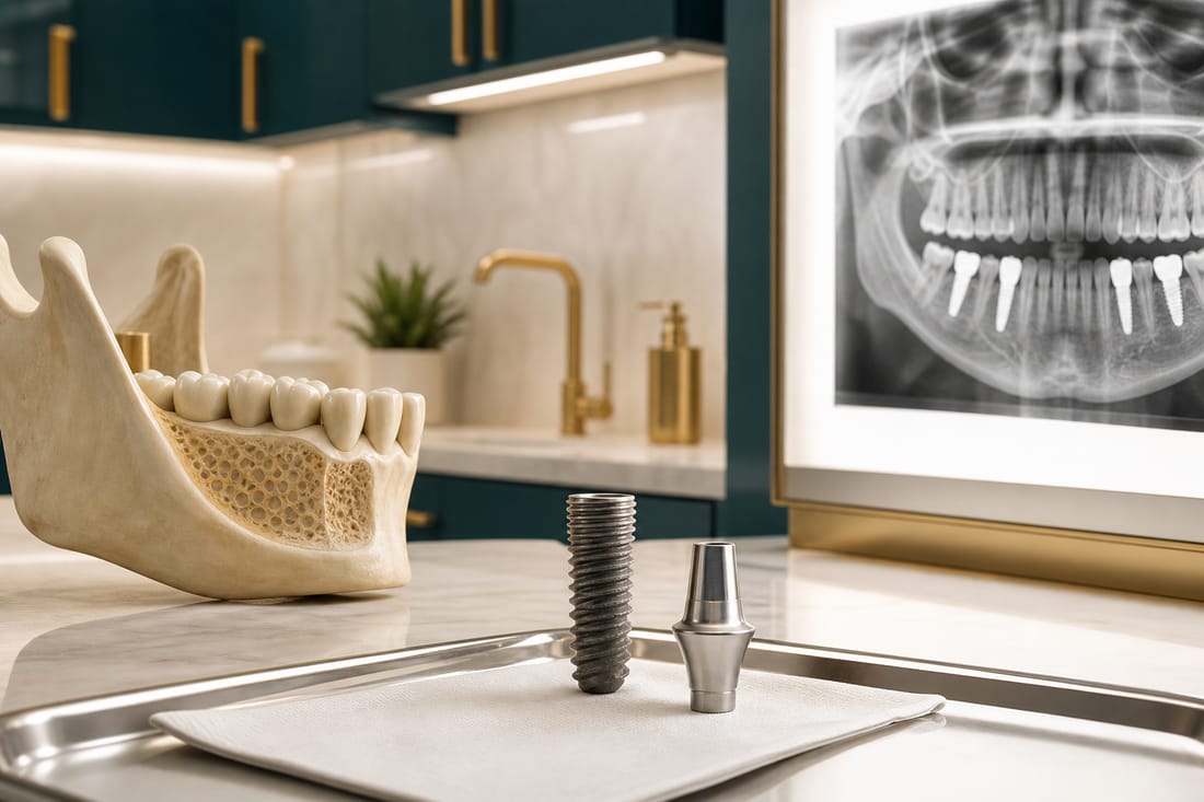 Exemple : implant dentaire et modèle anatomique
